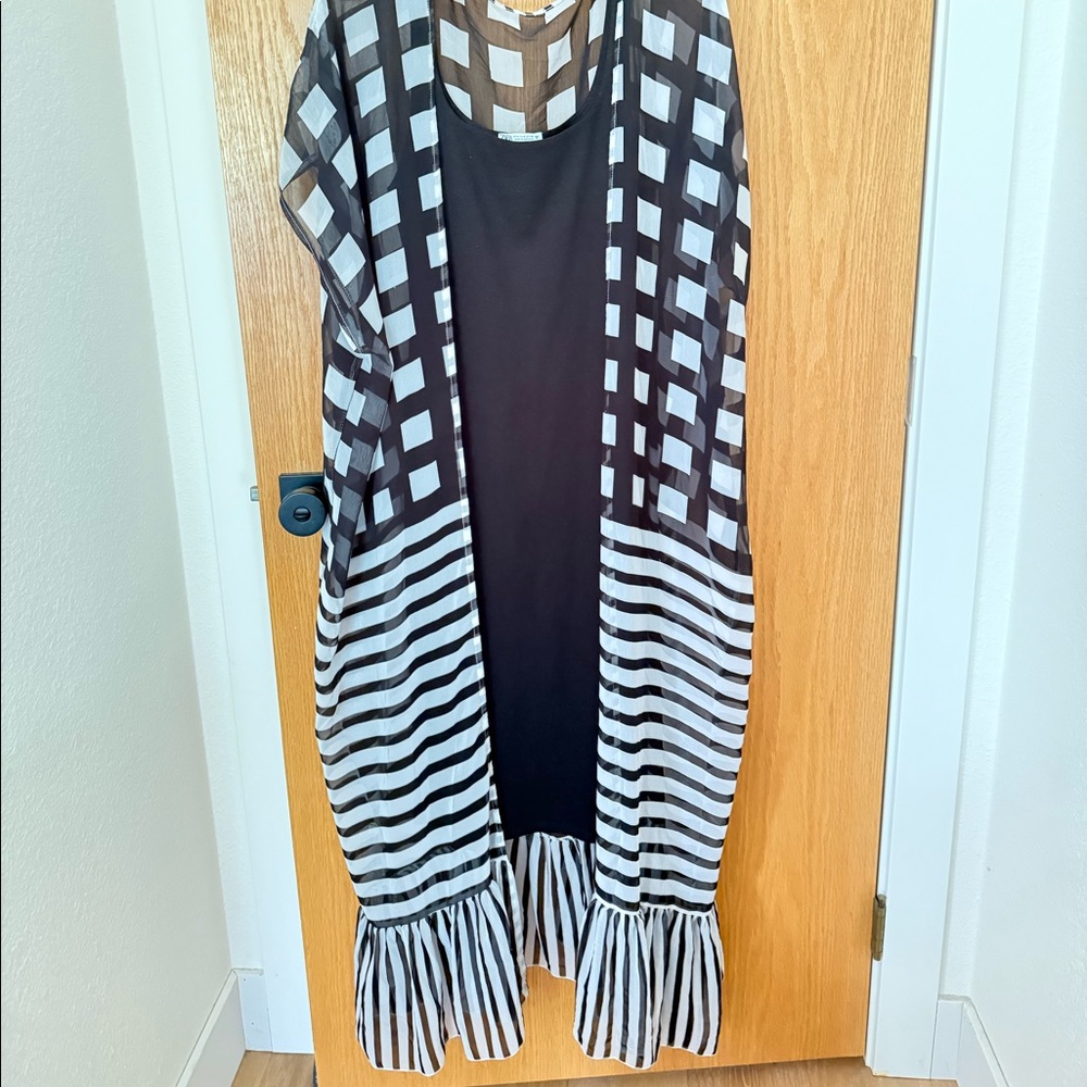 Zara fitted dress with kimono